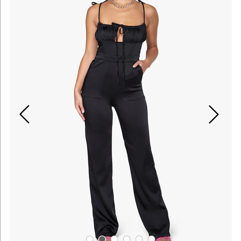 Danielle Bernstein Satin Jumpsuit